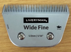 Liveryman Wide Fine Blade - clips to 1.5mm - for Harmony Plus, Libretto, Saphir and all A5 style snap on trimmers